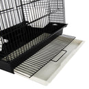 Voliera per Uccelli in Metallo Nero 41.5x29.5x56.5 cm 