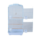 Gabbia Voliera per Uccelli Bianco 47.5x36x91 cm 