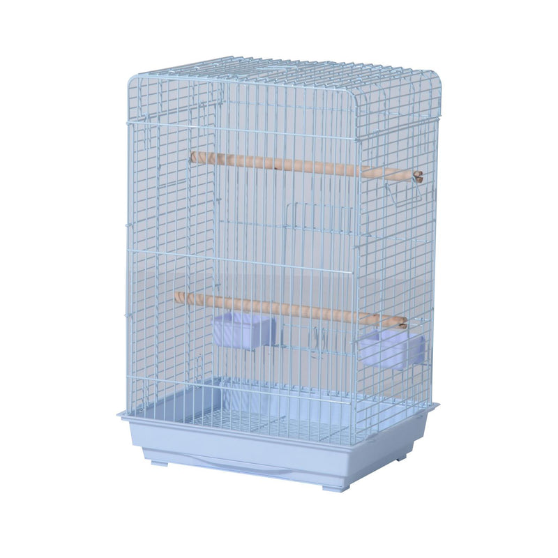 Voliera per Uccelli in Ferro con Vassoio bianco 52x41x78 cm 