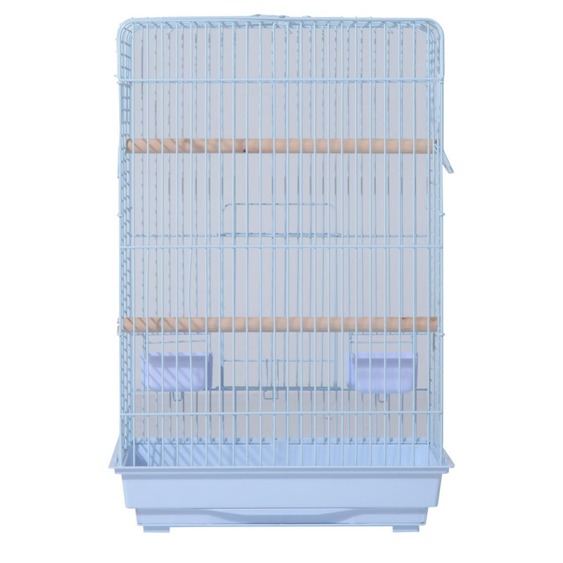 Voliera per Uccelli in Ferro con Vassoio bianco 52x41x78 cm 