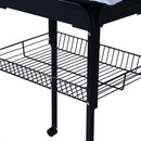 Voliera Gabbia per Uccelli con Ruote in Metallo Nero 47.5x37x153 cm 