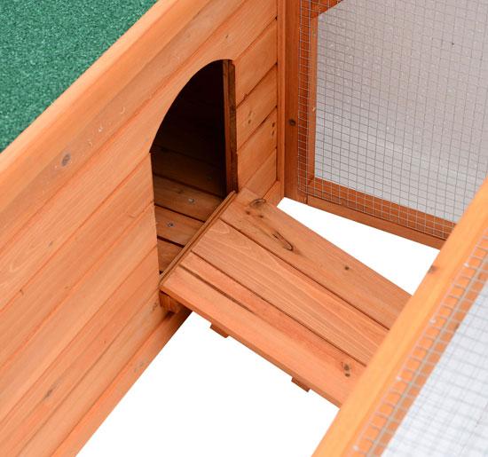 Pollaio Gabbia per Galline in Legno di Abete 100x125x49 cm 