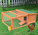 Pollaio Gabbia per Galline in Legno di Abete 100x125x49 cm 