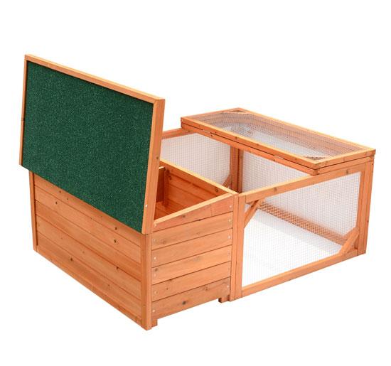 Pollaio Gabbia per Galline in Legno di Abete 100x125x49 cm 