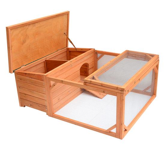 Pollaio Gabbia per Galline in Legno di Abete 100x125x49 cm 