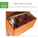Pollaio con Nidificazione e Area di Corsa in Legno 168x110.5x101.5 cm 