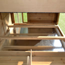 Pollaio da Giardino per Galline con Corsa e Zona di Nidificazione Vassoio Estraibile 200x80x105 cm 