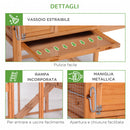 Pollaio Gabbia per Galline da Giardino con Ruote e Nidificazione in Legno 213x91x122 cm 