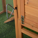 Pollaio Gabbia per Galline da Giardino con Ruote e Nidificazione in Legno 213x91x122 cm 