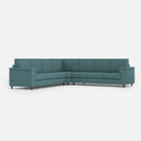 Divano Angolare 7 Posti 286x286x85 cm Marrak in Tessuto Petrolio
