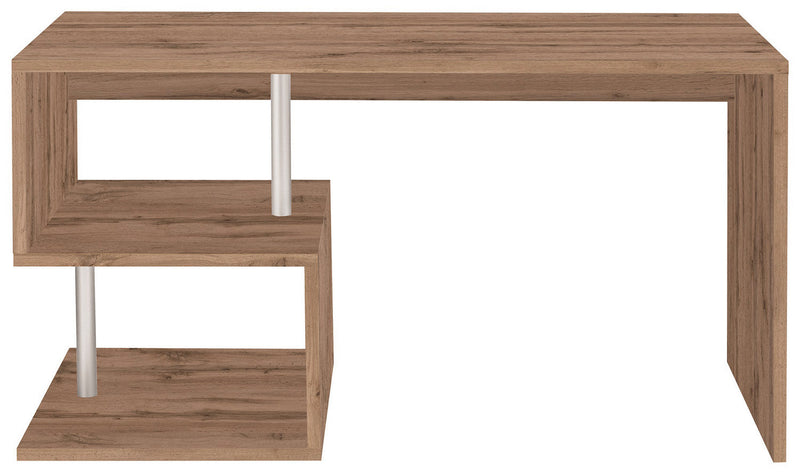 Scrivania con 2 Ripiani 140x60x77,5 cm Esse Quercia Wotan