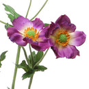 Set 12 Fiori Artificiali di Anemone Altezza 81 cm Viola