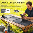 Caricabatteria Solare 36W Pieghevole con Attacco Tipo-C Impermeabile IP67 in ETFE Grigio      