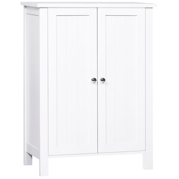 Meuble de salle de bain 2 portes blanc 60x30x80 cm sconto