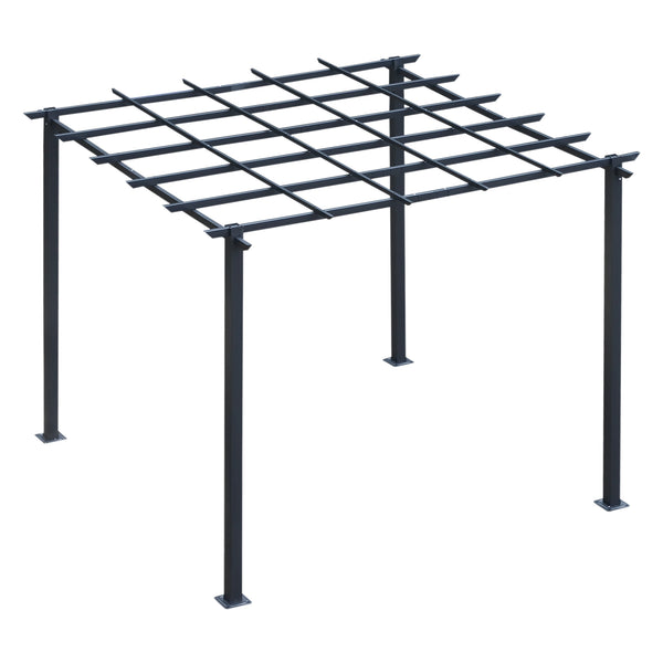 Pergola de Jardin 3x3m en Métal Noir sconto