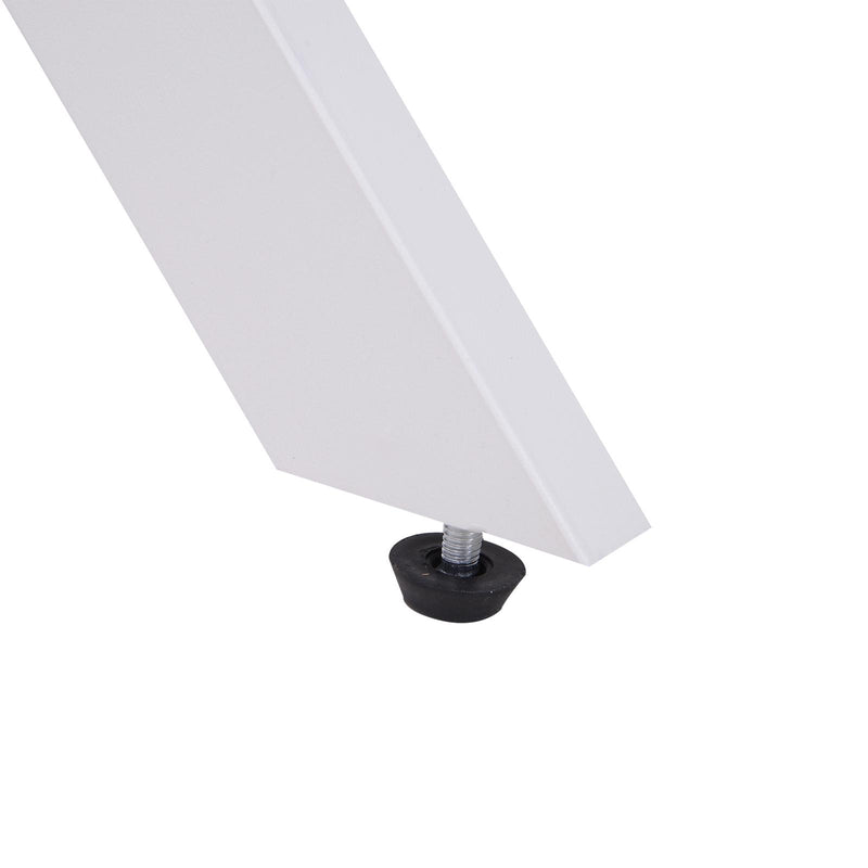 Scrivania per Ufficio in Acciaio Rovere e Bianco 105x56x75 cm 