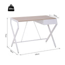 Scrivania per Ufficio in Acciaio Rovere e Bianco 105x56x75 cm 