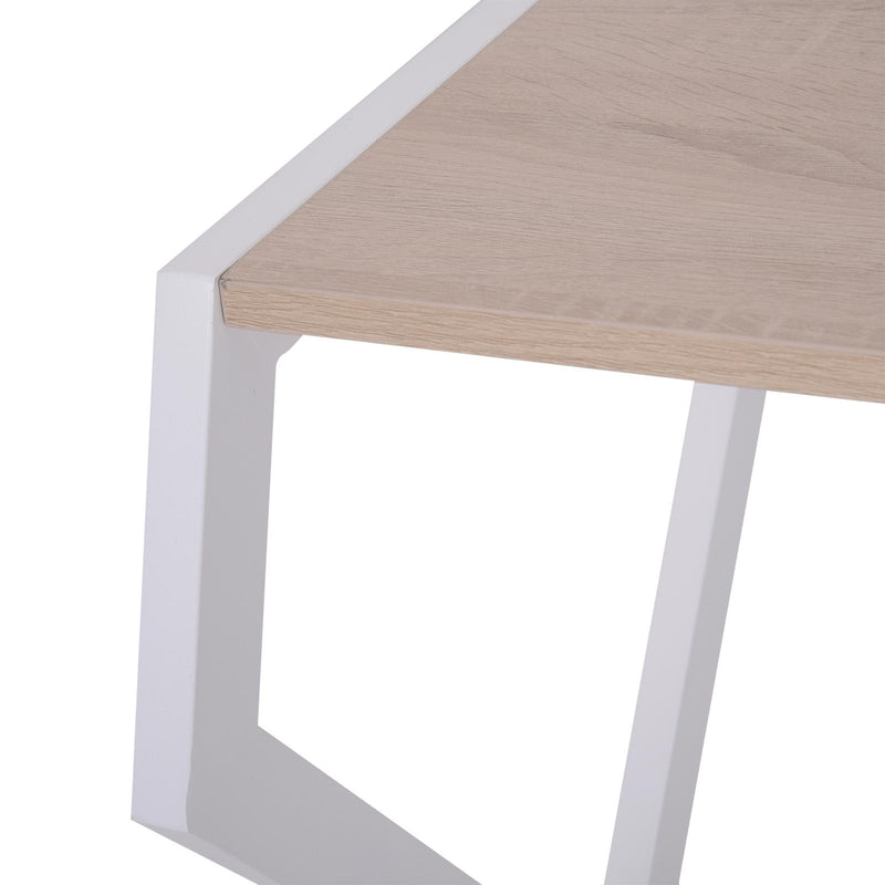 Scrivania per Ufficio in Acciaio Rovere e Bianco 105x56x75 cm 