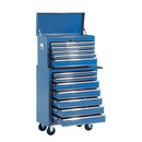 Carrello Porta Attrezzi da Officina Professionale Cassettiera in Lamiera Blu 61.5x33x113 cm 