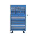Carrello Porta Attrezzi da Officina Professionale Cassettiera in Lamiera Blu 61.5x33x113 cm 