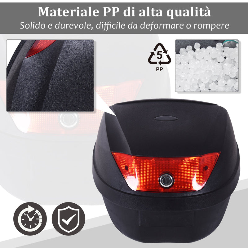 Bauletto Universale per Scooter 30L Nero 41x40x30 cm 