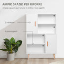 Libreria con Piedini in Legno di Pino Bianco 80x23.5x123 cm 
