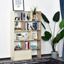 Libreria Scaffale a Ripiani Salvaspazio per Soggiorno in Legno 141x29x176 cm Bianco Rovere 