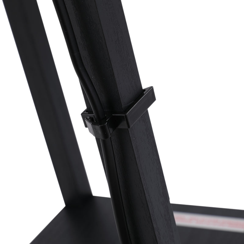 Scaffale Soggiorno in MDF con Lampada 40W Rete Nero Bianco 26x26x160 cm 