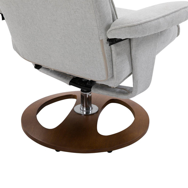 online Fauteuil inclinable Relax avec repose-pieds en tissu gris