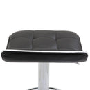 Set 2 Sgabelli Alti in Similpelle imbottita e Metallo Nero 