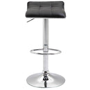 Set 2 Sgabelli Alti in Similpelle imbottita e Metallo Nero 