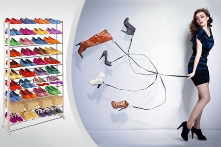 Scarpiera Salvaspazio 40 paia 72x25x140 cm organizer per ripostiglio