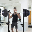 Set Bilanciere 170 cm in Ferro Zigrinato con con 8 Dischi Peso Regolabile 70Kg 