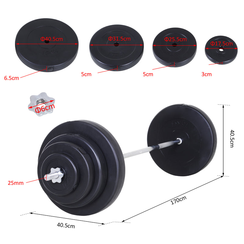 Set Bilanciere 170 cm in Ferro Zigrinato con con 8 Dischi Peso Regolabile 70Kg 
