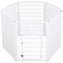 Recinto per Animali Domestici Cani Gatti Ø135 cm in Plastica  Bianco