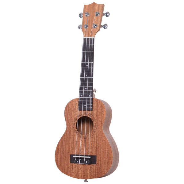 Ukulélé soprano en bois de sapelli 53cm avec tête hawaïenne Okoumé acquista