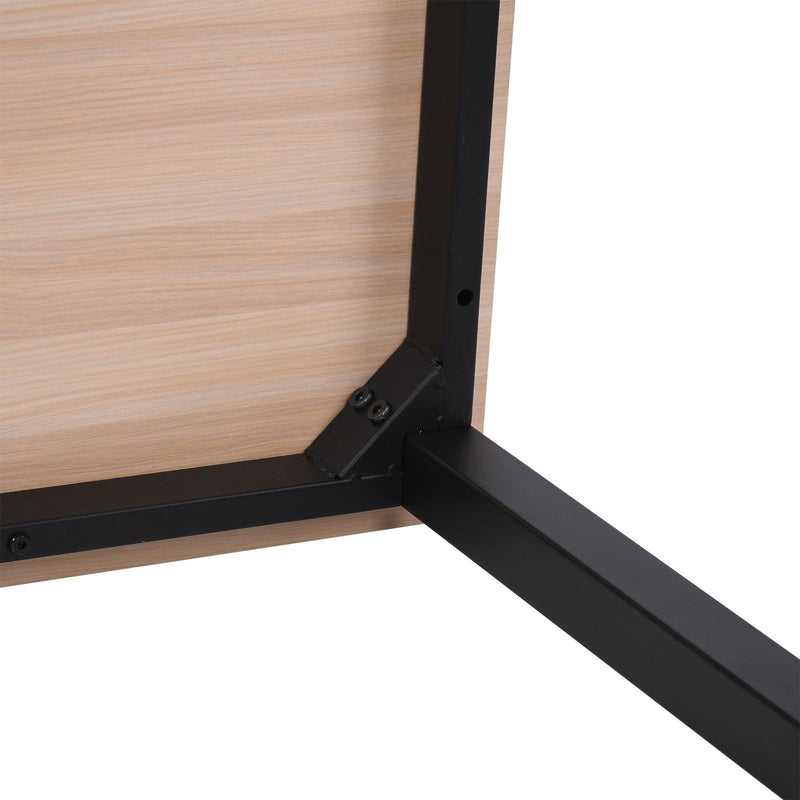 Scrivania da Ufficio 120x60 cm in Metallo  Natural Nera