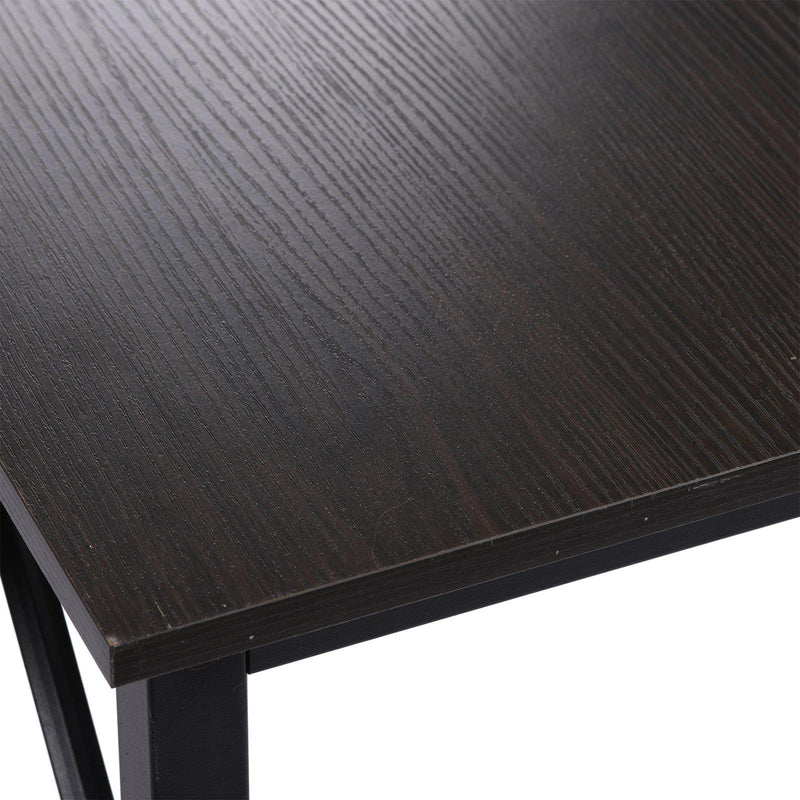 Scrivania da Ufficio 120x60x73 cm in Ferro e MDF  Nero Scuro