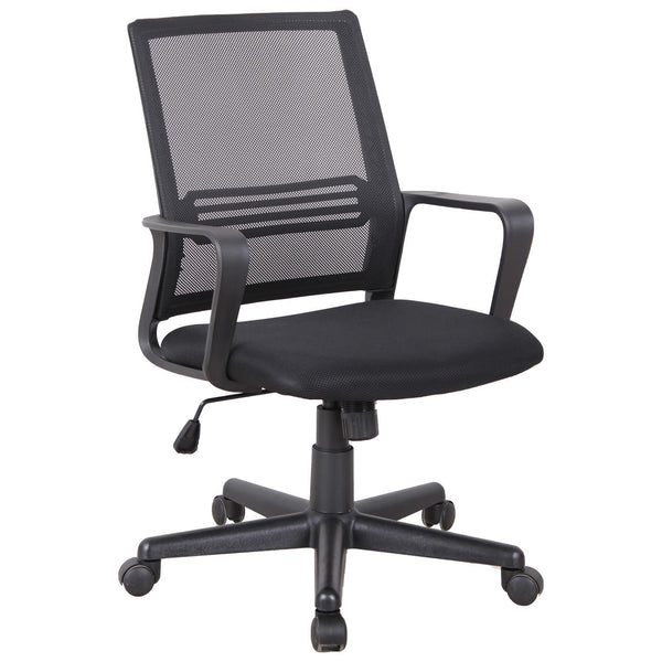 sconto Chaise de Bureau Opérationnelle en Tissu Mesh Réglable H98 Noir