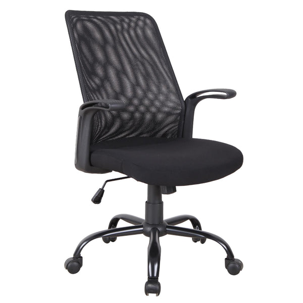 sconto Chaise de bureau de direction en tissu résille ajustable H101 Noir