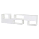 Libreria Salvaspazio per Soggiorno in Legno 120-165 x35x50 cm  Bianca