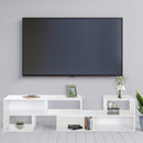 Libreria Salvaspazio per Soggiorno in Legno 120-165 x35x50 cm  Bianca