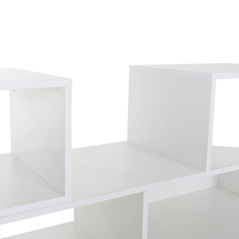 Libreria Salvaspazio per Soggiorno in Legno 120-165 x35x50 cm  Bianca