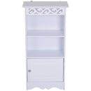 Mobiletto da Bagno in 40x23x80 cm  Floreale Bianco