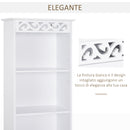 Mobile a Colonna per Bagno in Legno 40x23x160 cm  Floreale Bianco