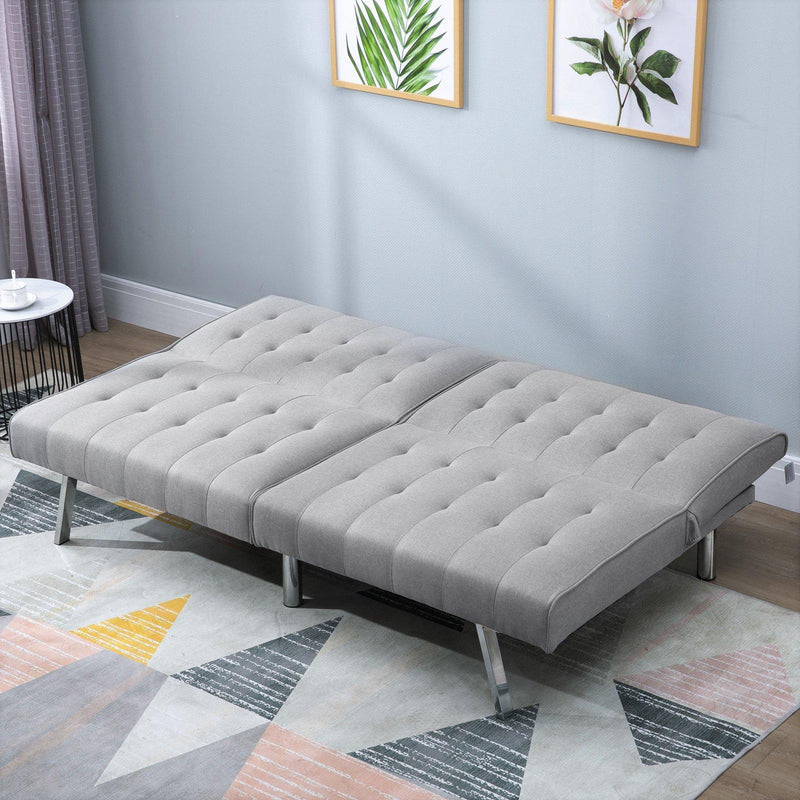 Divano Letto 2 Posti 98x181x79 cm in Tessuto  Grigio