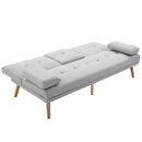 Divano Letto 3 Posti 181x77x72 cm in Tessuto  Grigio