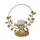 Portacandele metallo rose oro cm 23x10xh23