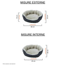 Cuccia Imbottita per Cani e Gatti in Poliestere Coccole Panna