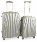 Set 2 Valigie Trolley Rigide in ABS 4 Ruote TSA Soriani Grigio